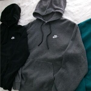 3 Nike hoodie bundle - black, grey, and teal hoodies